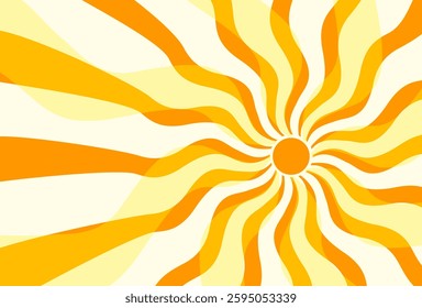 Illustration of yellow sunlight background. Sunlight abstract design. sun light cartoon design in flat style.