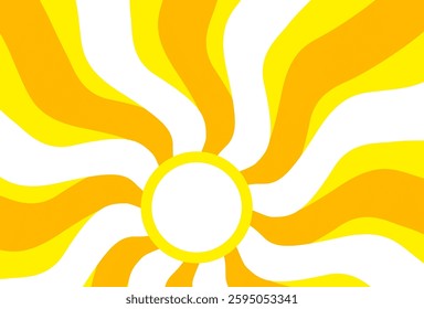 Illustration of yellow sunlight background. Sunlight abstract design. sun light cartoon design in flat style.