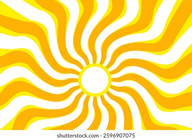 Illustration of yellow sunlight background. Sunlight abstract design. sun light cartoon design in flat style.
