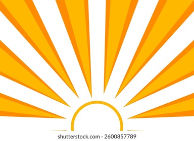 Illustration of yellow sunlight background. Sunlight abstract design. sun light cartoon design in flat style.