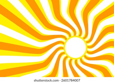 Illustration of yellow sunlight background. Sunlight abstract design. sun light cartoon design in flat style.
