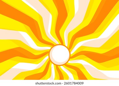 Illustration of yellow sunlight background. Sunlight abstract design. sun light cartoon design in flat style.