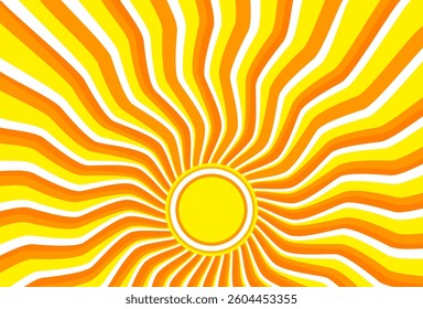 Illustration of yellow sunlight background. Sunlight abstract design. sun light cartoon design in flat style.