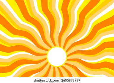 Illustration of yellow sunlight background. Sunlight abstract design. sun light cartoon design in flat style.