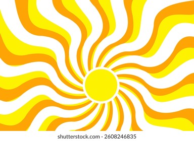 Illustration of yellow sunlight background. Sunlight abstract design. sun light cartoon design in flat style.