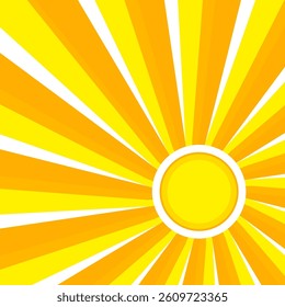 Illustration of yellow sunlight background. Sunlight abstract design. sun light cartoon design in flat style.