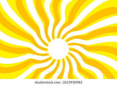 Illustration of yellow sunlight background. Sunlight abstract design. sun light cartoon design in flat style.
