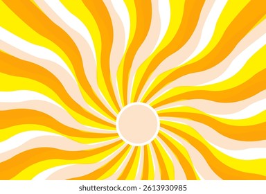 Illustration of yellow sunlight background. Sunlight abstract design. sun light cartoon design in flat style.