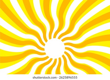 Illustration of yellow sunlight background. Sunlight abstract design. sun light cartoon design in flat style.