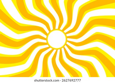 Illustration of yellow sunlight background. Sunlight abstract design. sun light cartoon design in flat style.