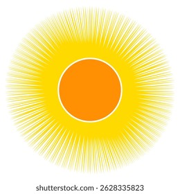 Illustration of yellow sunlight background. Sunlight abstract design. sun light cartoon design in flat style