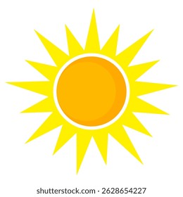 Ilustração do fundo amarelo da luz solar. Design abstrato luz solar. design de desenho animado luz solar em estilo plano