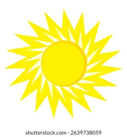 Illustration of yellow sunlight background. Sunlight abstract design. sun light cartoon design in flat style