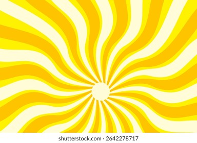 Illustration of yellow sunlight background. Sunlight abstract design. sun light cartoon design in flat style.
