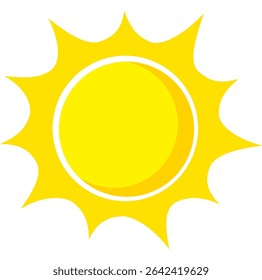 Ilustración del fondo amarillo de la luz del sol. Diseño abstracto de la luz del sol. diseño de dibujos animados de la luz del sol en estilo plano