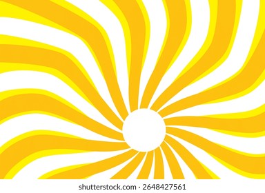 Illustration of yellow sunlight background. Sunlight abstract design. sun light cartoon design in flat style.