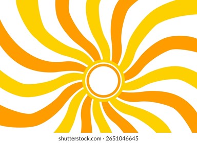 Illustration of yellow sunlight background. Sunlight abstract design. sun light cartoon design in flat style.