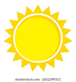 Illustration von gelbem Sonnenlichthintergrund. Sonnenlicht abstraktes Design. Sonnenlicht Cartoon-Design im flachen Stil.