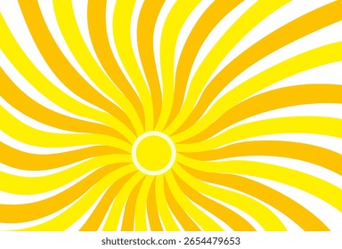 Illustration of yellow sunlight background. Sunlight abstract design. sun light cartoon design in flat style.