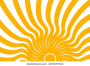 Illustration of yellow sunlight background. Sunlight abstract design. sun light cartoon design in flat style.