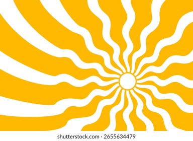 Illustration of yellow sunlight background. Sunlight abstract design. sun light cartoon design in flat style.