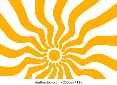 Ilustración del fondo amarillo de la luz del sol. Diseño abstracto de la luz del sol. diseño de dibujos animados de la luz del sol en estilo plano.