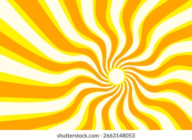 Illustration of yellow sunlight background. Sunlight abstract design. sun light cartoon design in flat style.