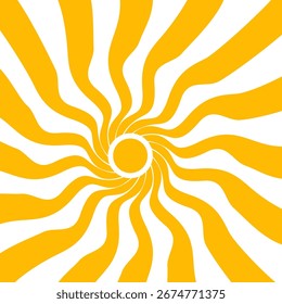 Ilustración del fondo amarillo de la luz del sol. Diseño abstracto de la luz del sol. diseño de dibujos animados de la luz del sol en estilo plano.