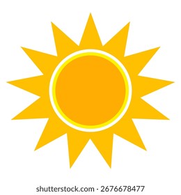 Ilustración del fondo amarillo de la luz del sol. Diseño abstracto de la luz del sol. diseño de dibujos animados de la luz del sol en estilo plano.
