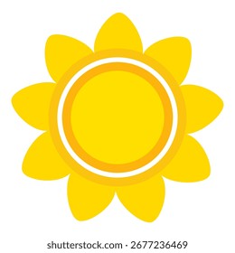 Ilustração do fundo amarelo da luz solar. Design abstrato luz solar. design de desenho animado luz solar em estilo plano.
