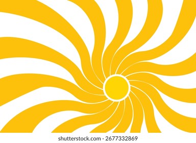 Ilustración del fondo amarillo de la luz del sol. Diseño abstracto de la luz del sol. diseño de dibujos animados de la luz del sol en estilo plano.