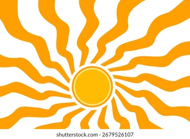 Illustration of yellow sunlight background. Sunlight abstract design. sun light cartoon design in flat style.