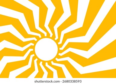Ilustración del fondo amarillo de la luz del sol. Diseño abstracto de la luz del sol. diseño de dibujos animados de la luz del sol en estilo plano.