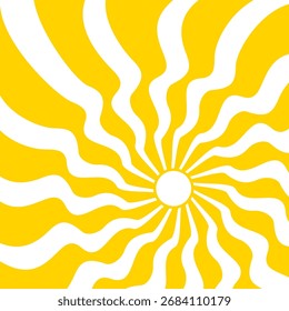 Illustration of yellow sunlight background. Sunlight abstract design. sun light cartoon design in flat style.