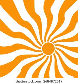 Ilustración del fondo amarillo de la luz del sol. Diseño abstracto de la luz del sol. diseño de dibujos animados de la luz del sol en estilo plano.