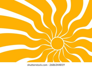 Ilustración del fondo amarillo de la luz del sol. Diseño abstracto de la luz del sol. diseño de dibujos animados de la luz del sol en estilo plano.