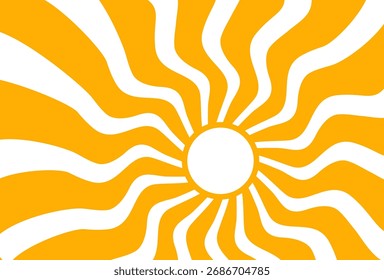 Illustration of yellow sunlight background. Sunlight abstract design. sun light cartoon design in flat style.