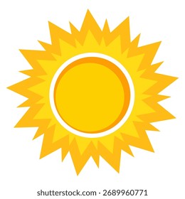 Ilustración del fondo amarillo de la luz del sol. Diseño abstracto de la luz del sol. diseño de dibujos animados de la luz del sol en estilo plano.