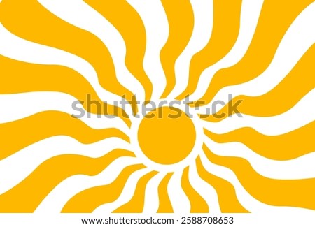 Illustration of yellow sunlight background. Sunlight abstract design. sun light cartoon design in flat style.