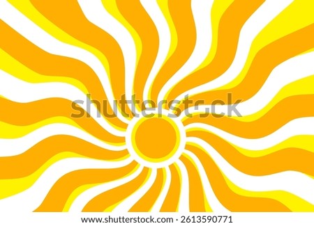 Illustration of yellow sunlight background. Sunlight abstract design. sun light cartoon design in flat style.