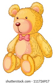 Illustration of a yellow teddy bear