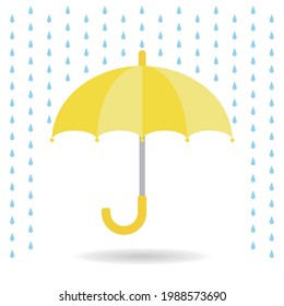 illustration of a yellow umbrella
