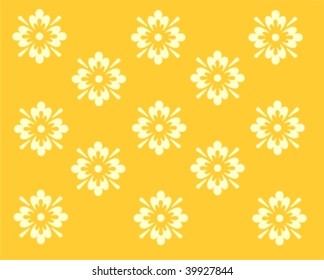 Illustration Yellow Wallpaper Design Flowers Stock Vector (Royalty Free ...