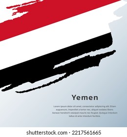 Illustration of Yemen flag Template