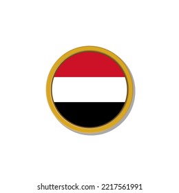Illustration of Yemen flag Template