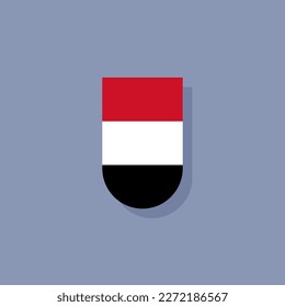 Illustration of Yemen flag Template