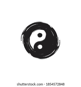 Illustration of yin and that as a symbol of the balance of the world , could be used to design the logo and icon

 