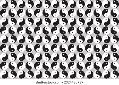 Illustration, Yin yang the symbol of tao background.