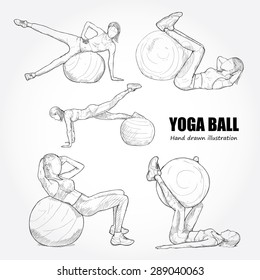 illustration of yoga ball