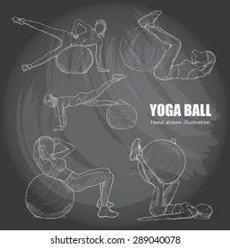 illustration of yoga ball